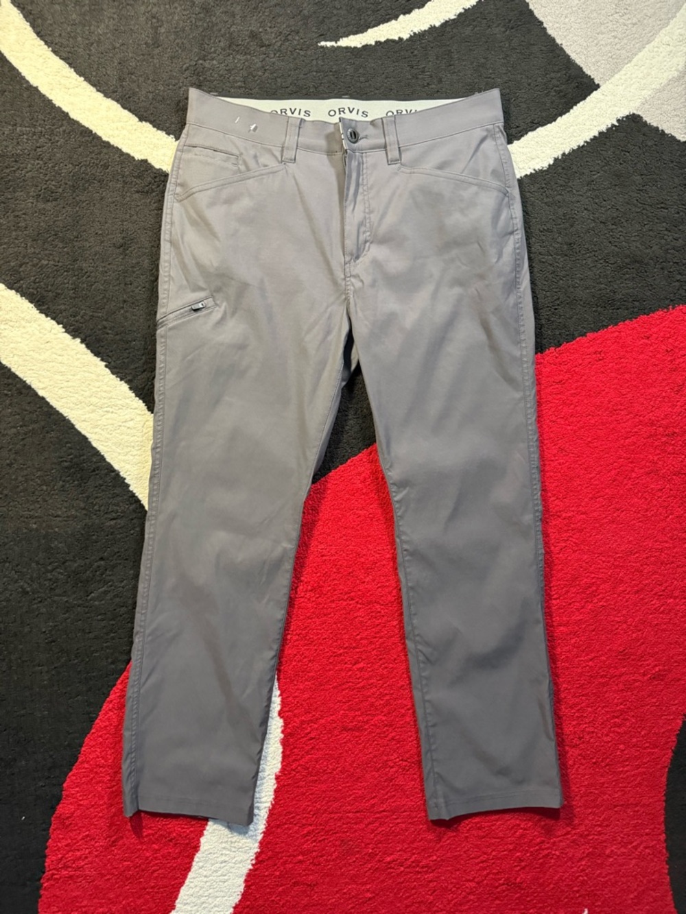 Orvis Pants Mens 34x30 Tech Pant Gray Casual Stretch Hiking Cargo Outdoor
